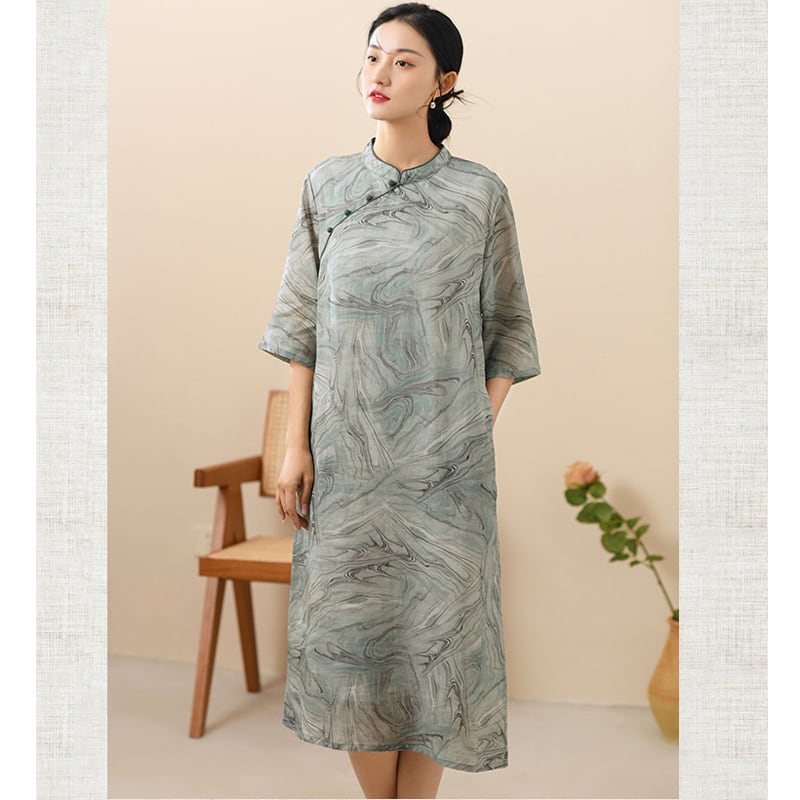 [Miss Fenny Series] ★Chinese style dress★ 2color Elegant Chinese Clothes Tang Suit Retro Improved Chinese Dress