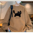 Load image into Gallery viewer, [YOULIN Series] ★Tops★ 4color Unisex Men's Cat Suede Cartoon
