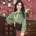 Load image into Gallery viewer, [Misslin Fashion Series]★Shirt★ Tops Elegant Design Cute Green Green S M L XL
