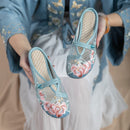 [BAIQIN Series]★Embroidered shoes★ Size 34-40 3color Shoes Chinese style shoes Summer Thin Retro Cool