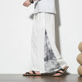 Load image into Gallery viewer, [Grass ink series] ★Chinese style pants★ 2 colors, black or white, men's gaucho pants, gaucho, ink print, loose fit
