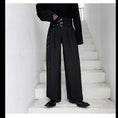 Load image into Gallery viewer, [WENYI Series]★Casual Pants★ Designed Trousers Bottoms Unisex Men's Black Black
