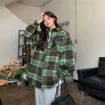 Load image into Gallery viewer, [XIAOXINJIA Series]★Outerwear★ Shirt Jacket Unisex Men's Checkered Pattern Casual Green Green
