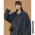 Load image into Gallery viewer, [LIEQU series] ★Jacket★ 2color outerwear unisex men's large size black blue spring clothes denim
