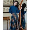 Load image into Gallery viewer, [reasure Island Series]★Setup★ 2-piece set knit tops plaid skirt retro
