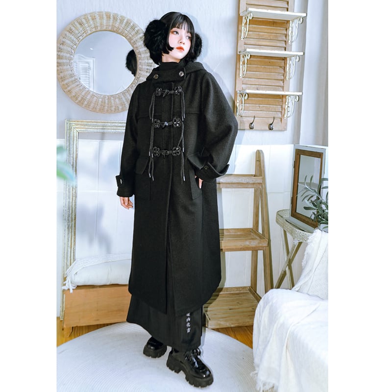 [Kokaisha---Shizuki Series] ★China style coat★ Lasha Quilted Thick Warm Winter Clothes Long Coat