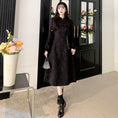 Load image into Gallery viewer, [Dong Xiaojie Series] ★Chinese style dress★ Large size Chinese clothing Black Black Cute Improved cheongsam dress
