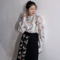 Load image into Gallery viewer, [Big Fish Series]★China Style Shirt★ Tops Butterfly Women's Long Sleeve Shirt Floral Pattern Shirt Large Size
