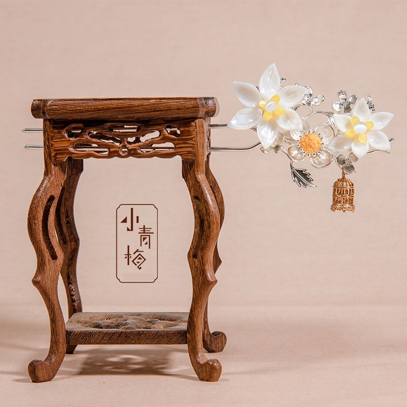 [Ome Anka Series] ★Hair Ornament Hairpin★ Chinese Style Accessories Fireworks Festival Festival Handmade Good Temperament Daffodil