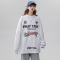 Load image into Gallery viewer, [FKZ Series] ★Tops★ 3color Round Neck Unisex Men's Sweatshirt Black Blue White Casual
