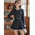 Load image into Gallery viewer, [MEIYI Series] ★One Piece★ Women's Short Length Plaid Pattern Commuting Date Office Lady Navy Improves Temperament
