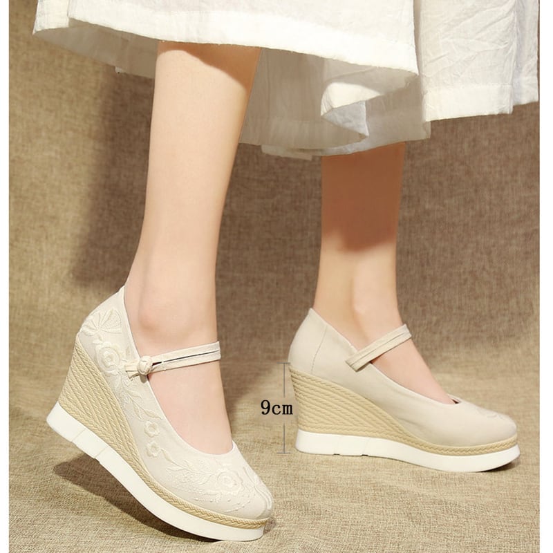 [Tree Series]★Embroidered shoes★ Heel 9cm Size 34-40 Shoes Chinese style shoes High heels