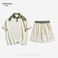 Load image into Gallery viewer, [Fujiiman Series]★Setup★ 3color POLO shirt + shorts 2-piece set Top and bottom set Color scheme Simple Summer clothes
