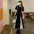 Load image into Gallery viewer, [Mikiko Series]★Chinese style dress★ Color scheme: Chinese buttons, black, black, Chinese clothes, everyday wear, short sleeves, SML
