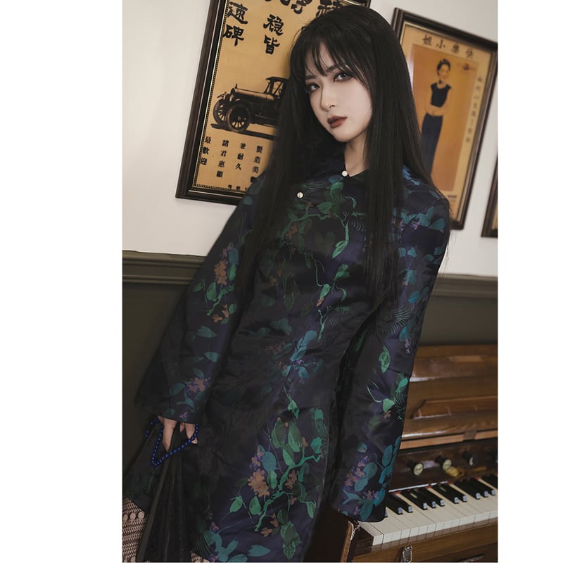 [Furo FRONT Series]★Improved Chinese dress★ Chinese style dress Original speaker sleeve