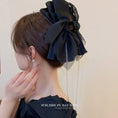 Load image into Gallery viewer, [Drejew Series] ★Hair Ornament★ Hair Clip Ladies Accessory Ribbon Fringe Large Date Black
