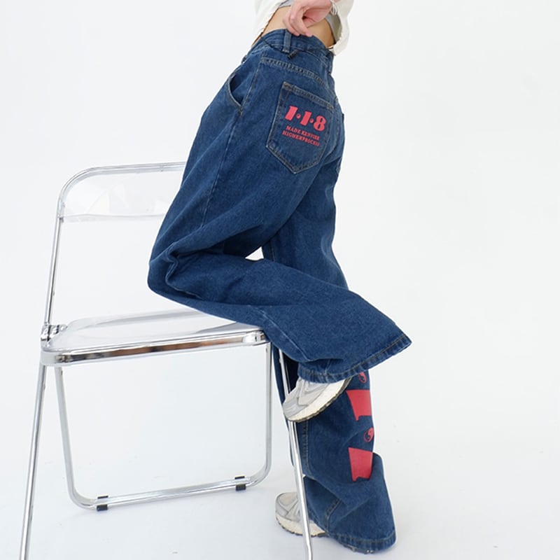 [PMFIVEE Series]★Denim Pants★ 2color Casual Unisex Men's Easy to Match Stylish Fashion