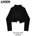 Load image into Gallery viewer, [LHSEN Series] ★China style blazer★ Outer short length with design black SML China button
