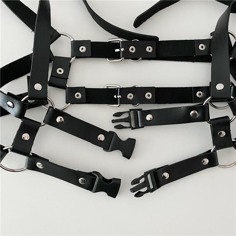 [Yuwei Series] ★Belt★ Accessory PU Accessory Black Black Easy to match Unique Stylish Cool Unisex