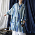 Load image into Gallery viewer, [LIANSHANG Series] ★Chinese style tops★ Shirt, long shirt, blue, loose, slimming, Chinese clothes
