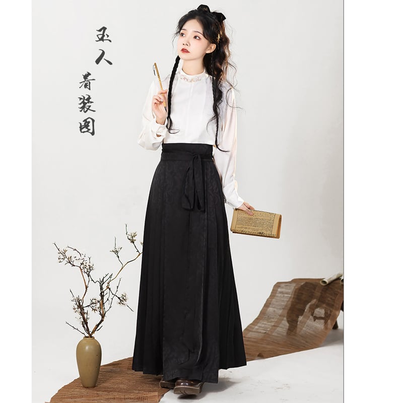 [Qingshui Kei --- Rika Chai Series] ★Maki skirt★ Chinese style skirt, Hanfu skirt, slimming and easy to match