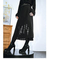 Load image into Gallery viewer, [Kokaisha --- Preface Series] ★China style skirt★ Bottoms switching letter pattern black black
