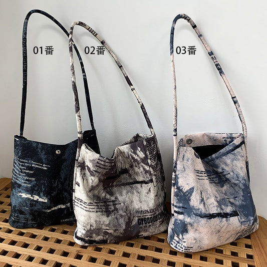 [NVERGUO Series]★Bag★ 3color Shoulder Bag Print Retro Cute Date Improves Temperament Easy to Match