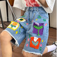 Load image into Gallery viewer, [PMFIVEE Series] ★Shorts★ Denim pants 2color Casual Unisex Men's Black Black Blue Blue
