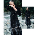 Load image into Gallery viewer, [Da Qinglong Shu Series] ★China style dress★ Improved cheongsam dress velvet long length black black improves temperament
