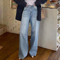 Load image into Gallery viewer, [LIANGLIANG Series] ★Denim pants★ Bottoms, pants, ladies, stylish, slimming, easy to match, blue
