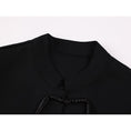 Load image into Gallery viewer, [LHSEN Series]★China-style tops★ Chinese-style shirt, mini length, slim fit, short sleeves, easy to match, black, black
