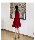 Load image into Gallery viewer, [JKJS Series] Chinese-style dress, short-length Chinese dress, improved Chinese dress, improved Tang costume, improved Hanfu, Chinese-style clothes, Chinese clothes, concerts, parties, SML LL, slimming, girls' parties, reunions, weddings, black, red
