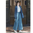 Load image into Gallery viewer, [MINZU Series]★Chinese style setup★ 3-piece set Camisole + Happi coat + Trousers Chinese clothes Blue Blue
