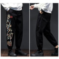 Load image into Gallery viewer, [Small Trouble Series] ★China style pants★ 3 colors Black or green or light brown Embroidery Floral pattern Unisex Large size
