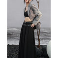 Load image into Gallery viewer, [Big Blue Dragon Series] ★China style skirt★ Bottoms with belt, black, high-looking, slimming, improving temperament
