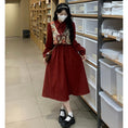 Load image into Gallery viewer, [XIAOMUJIA Series]★China style dress★ 2color long length fake layered floral pattern cute
