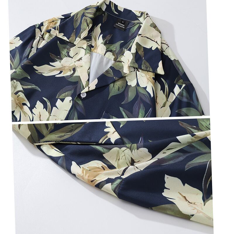 [TRAVEL ISSUANCE Series] ★Short sleeve shirt★ Aloha shirt, Okinawa, Hawaii tops, floral print shirt, unisex, men's, cool, thin