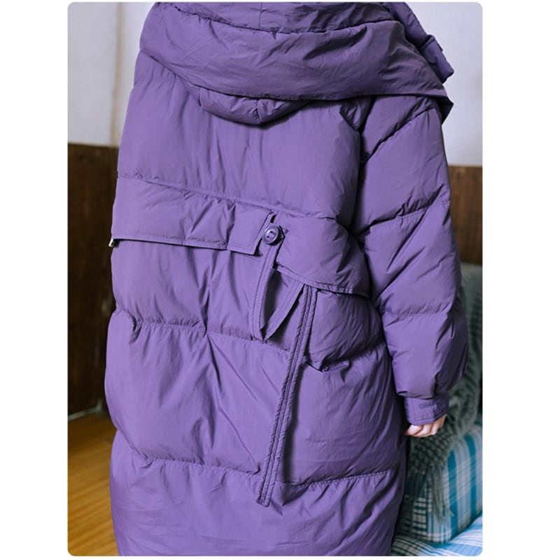 [Kokaisha --- Fine Rakuten Series] ★Down Coat★ 2color 90% Down Winter Coat Warm Purple Black