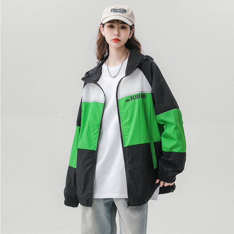 [CHAOMEICHEN Series] ★Thin outerwear★ 2color color scheme Thin summer clothes Unisex Men's Air conditioning protection Large size