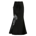 Load image into Gallery viewer, [HJIA Series]★China style skirt★ Bottoms Dragon Dragon pattern print Mermaid skirt Black Black
