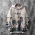 Load image into Gallery viewer, [TFQ Series]★China style hoodie★ 3 color tops, unisex, men's ink pattern, large size, brown black white
