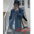 Load image into Gallery viewer, [KEKELI Series]★Denim Jacket★ Outerwear Spring Clothes Retro Loose Easy to Match Blue Blue
