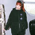 Load image into Gallery viewer, [Ancient monster---Swallow tail butterfly series]★China style outerwear★ coat hooded butterfly original black black spring and autumn clothes
