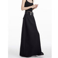 Load image into Gallery viewer, [EDX Series]★Skirt with belt★ 2color bottoms long skirt black gray high-looking slit fashionable
