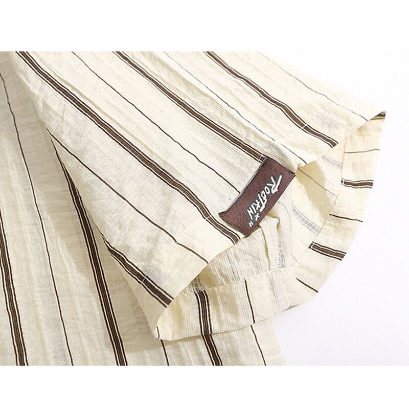 [BEAT BOY Series]★Shirt★ Vertical striped pattern tops, short sleeve shirt, unisex, men's, loose, cool