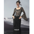 Load image into Gallery viewer, [Big Blue Dragon Series] ★China style top★ Lace, sexy, long sleeves, design, original, improves your temperament
