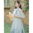 Load image into Gallery viewer, [Az Suna Series] ★Chinese style dress★ Hanfu dress, off-the-shoulder SML XL, Chinese clothes, date, girls' night out
