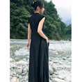 Load image into Gallery viewer, [Big Blue Dragon Series] ★China style tops★ Long tops with slit design, slimming, lace
