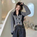 Load image into Gallery viewer, [JIGUJIGU series]★Tops★ Color scheme: Large size, short length, design, cute, gray
