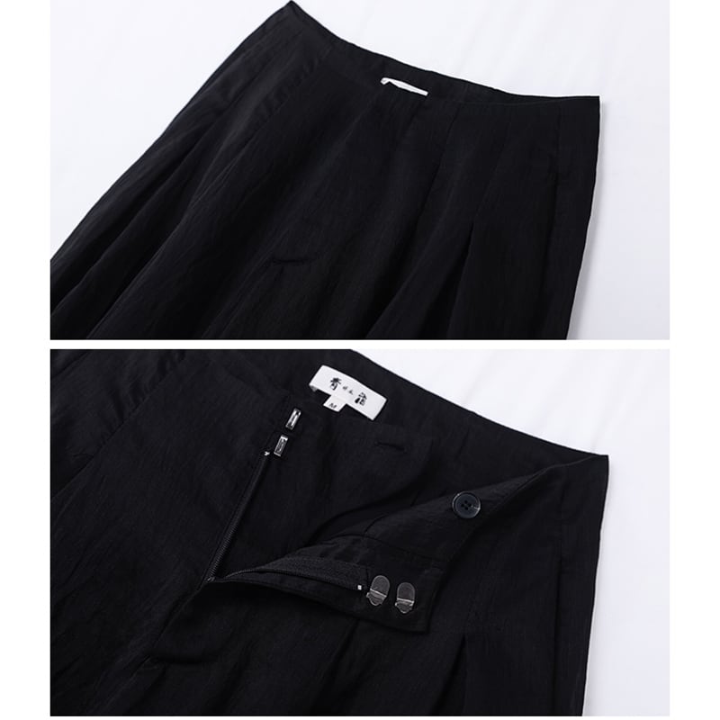 [Daiseilongshu Series]★China style pants★ 3color Gaucho pants Bottoms Wide pants Improves temperament Simple Thin